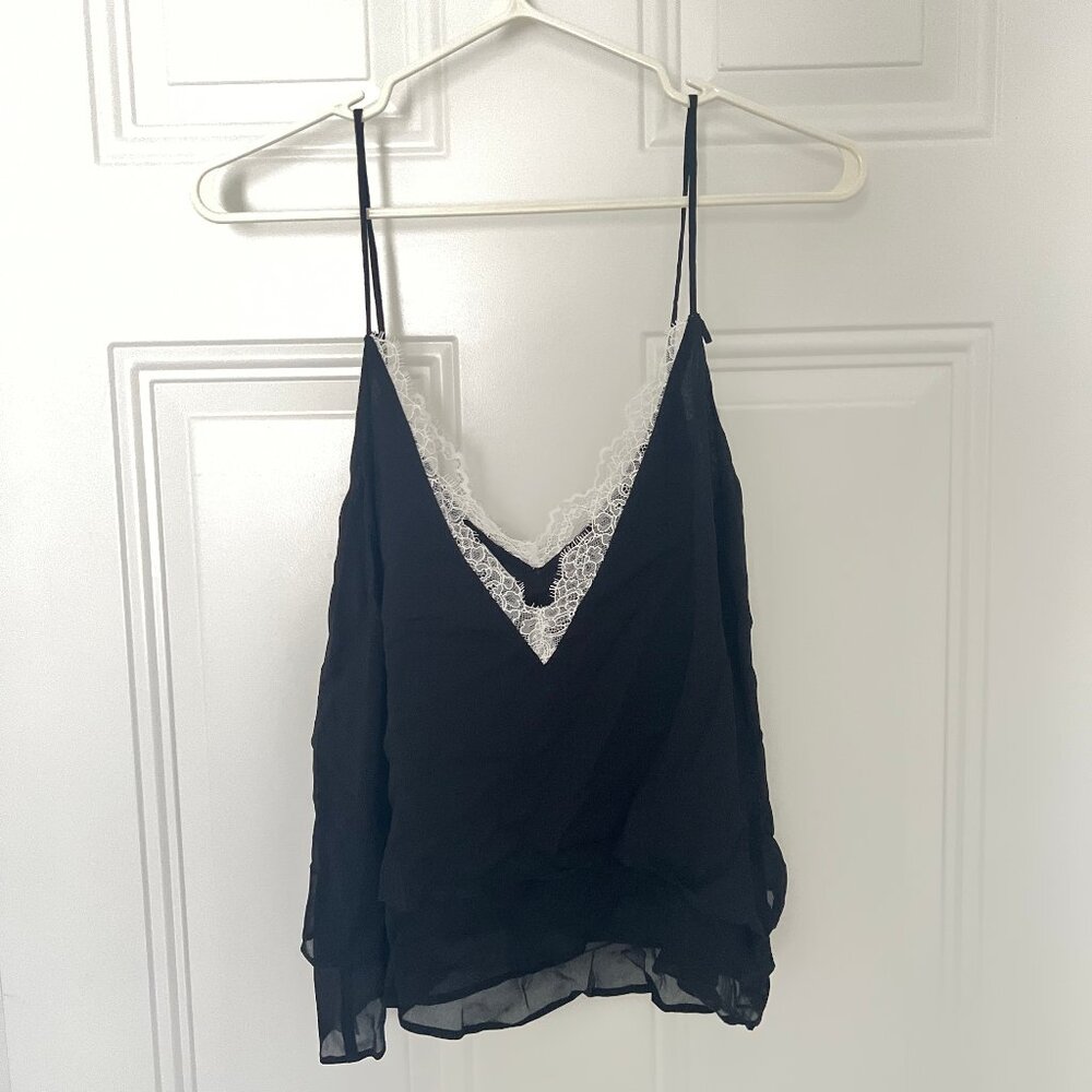 Zara Black Lace Strap Top